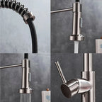 Kitchen Faucet Solid Brass Pull-Out 360° Swivel