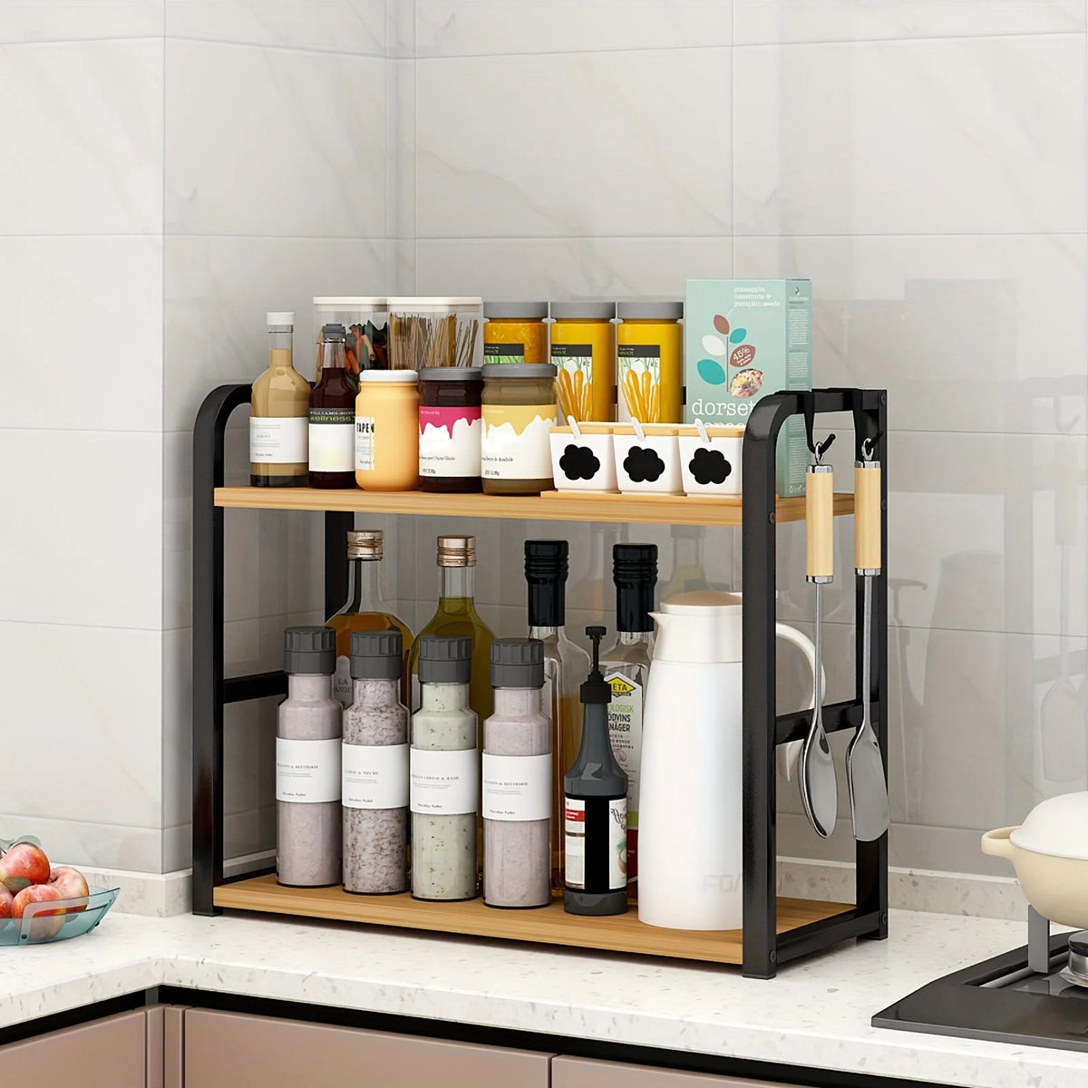 Kitchen Herb Rack Stainless Steel Space-Saving Open Design
