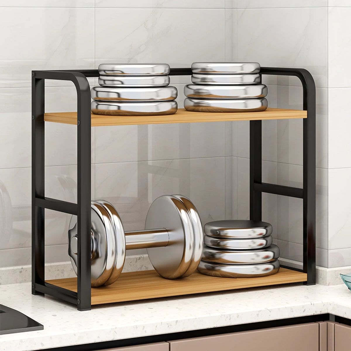 Kitchen Herb Rack Stainless Steel Space-Saving Open Design