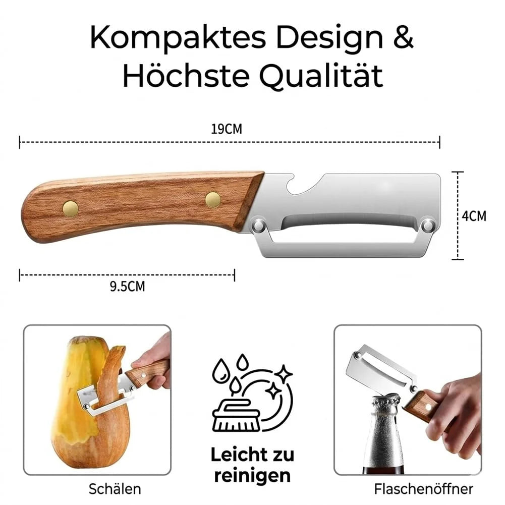Kitchen Knife Set Multifunctional Stainless Steel & Wood Handles