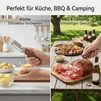Kitchen Knife Set Multifunctional Stainless Steel & Wood Handles