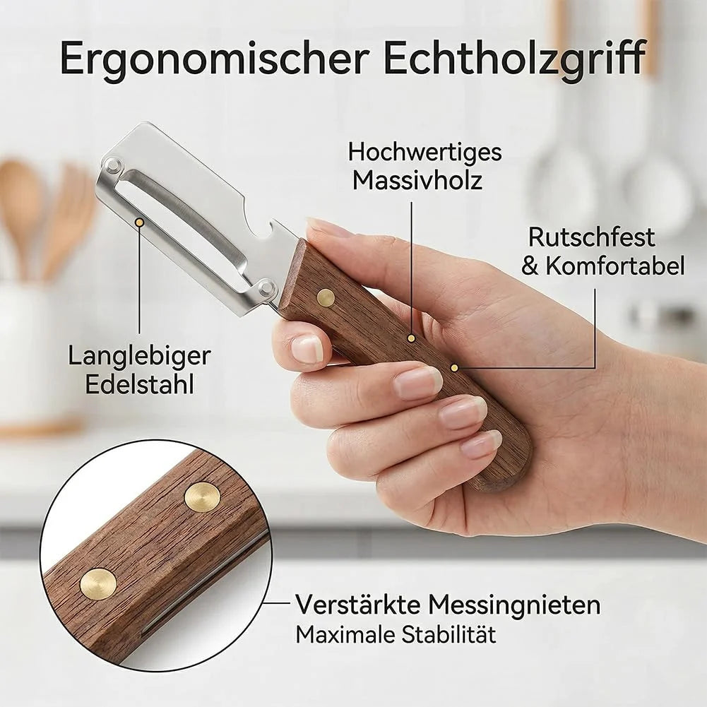 Kitchen Knife Set Multifunctional Stainless Steel & Wood Handles
