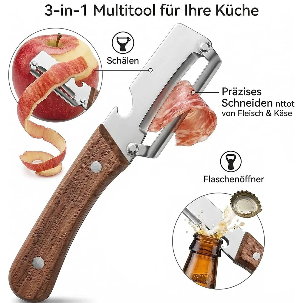 Kitchen Knife Set Multifunctional Stainless Steel & Wood Handles