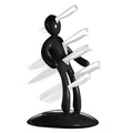 Kitchen Knife Stand Human-Shaped 5-Slot Stainless Steel