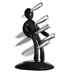 Kitchen Knife Stand Human-Shaped 5-Slot Stainless Steel