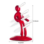 Kitchen Knife Stand Human-Shaped 5-Slot Stainless Steel