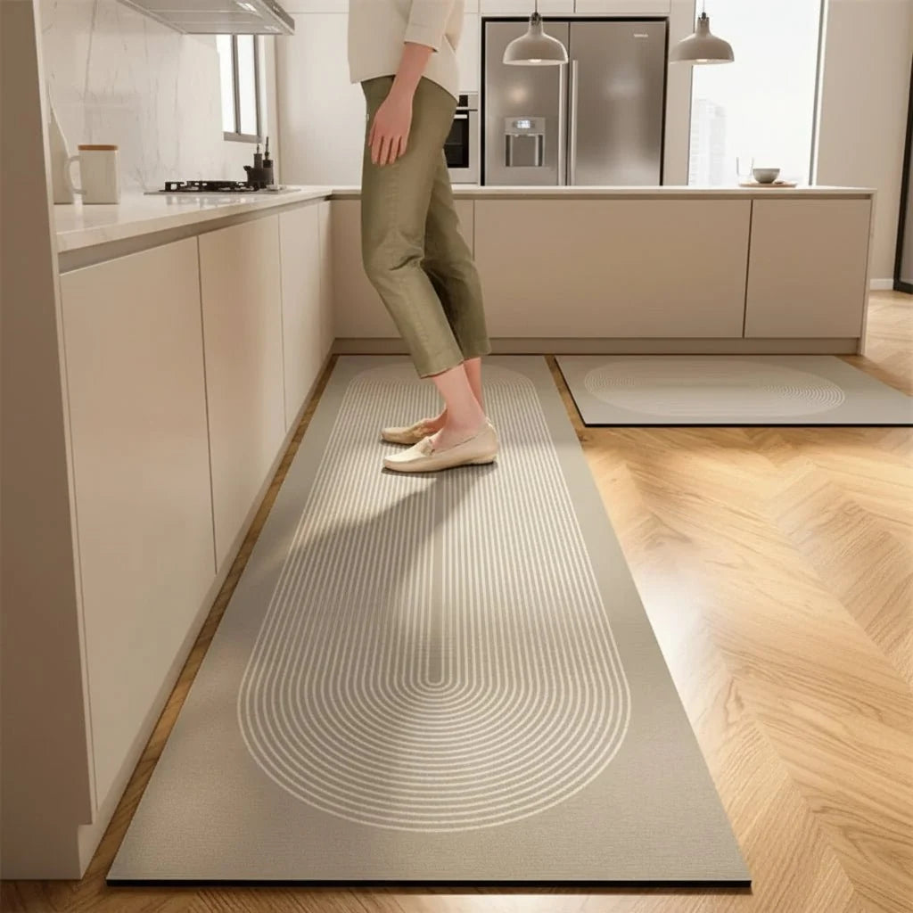 Kitchen Mat Anti-Fatigue Absorbent & Quick-Dry Non-Slip Rubber Base