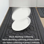 Kitchen Mat Anti-Fatigue Microfiber Blend & Non-Slip Backing