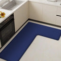Kitchen Mat L-Shaped Anti-Fatigue Flannel Top & Non-Slip Base
