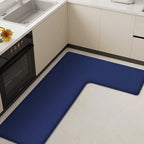 Kitchen Mat L-Shaped Anti-Fatigue Flannel Top & Non-Slip Base