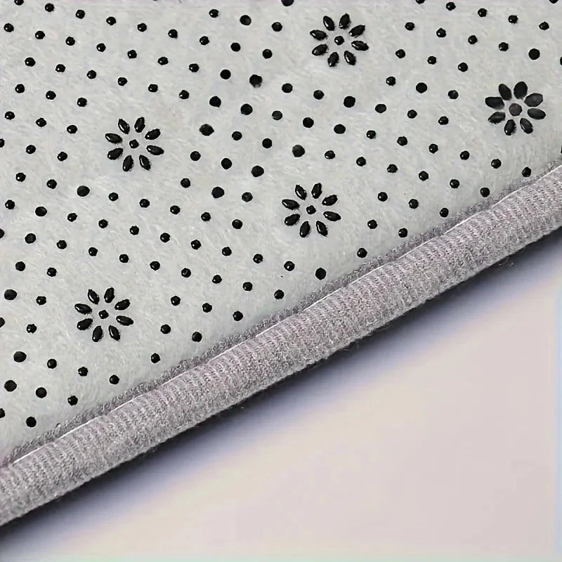 Kitchen Mat L-Shaped Anti-Fatigue Flannel Top & Non-Slip Base