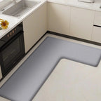 Kitchen Mat L-Shaped Anti-Fatigue Flannel Top & Non-Slip Base