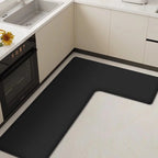 Kitchen Mat L-Shaped Anti-Fatigue Flannel Top & Non-Slip Base