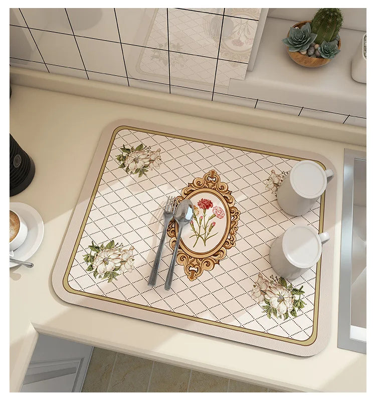 Kitchen Mat Microfiber Quick-Drying Non-Slip