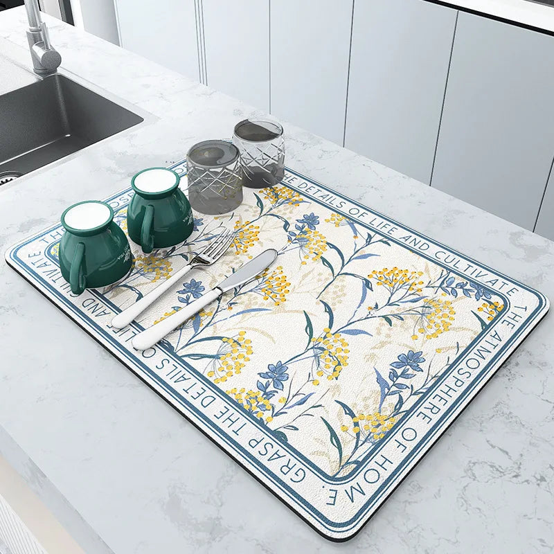 Kitchen Mat Microfiber Quick-Drying Non-Slip