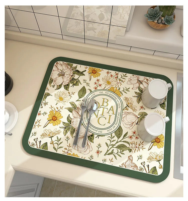 Kitchen Mat Microfiber Quick-Drying Non-Slip