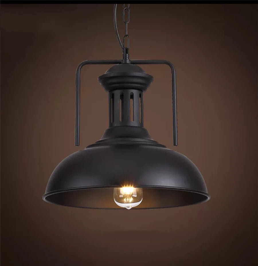Kitchen Pendant Light Rustic Iron Warm Ambient Adjustable Length