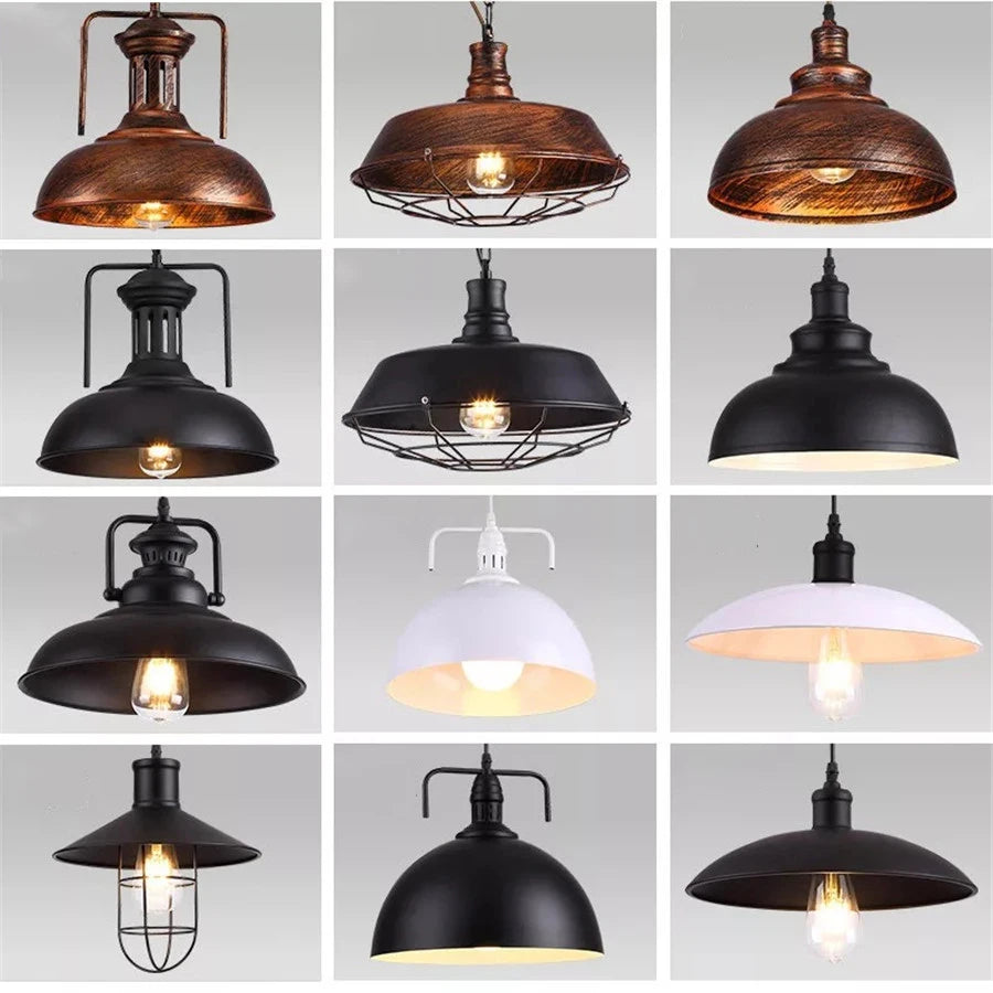 Kitchen Pendant Light Rustic Iron Warm Ambient Adjustable Length