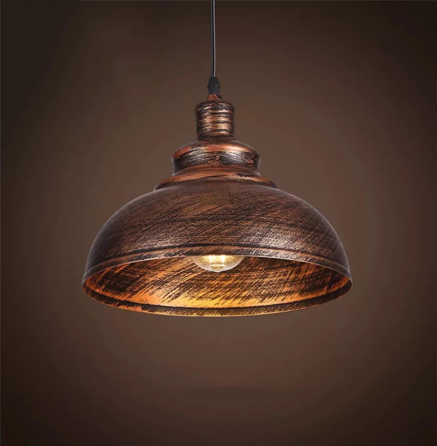 Kitchen Pendant Light Rustic Iron Warm Ambient Adjustable Length