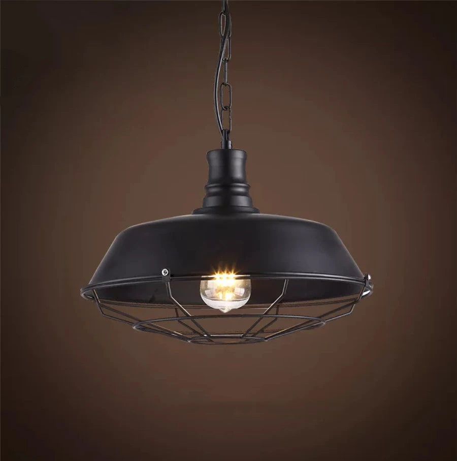 Kitchen Pendant Light Rustic Iron Warm Ambient Adjustable Length