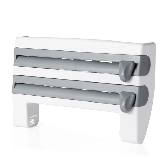 Kitchen Roll Holder 4-in-1 Wall-Mounted Organizer