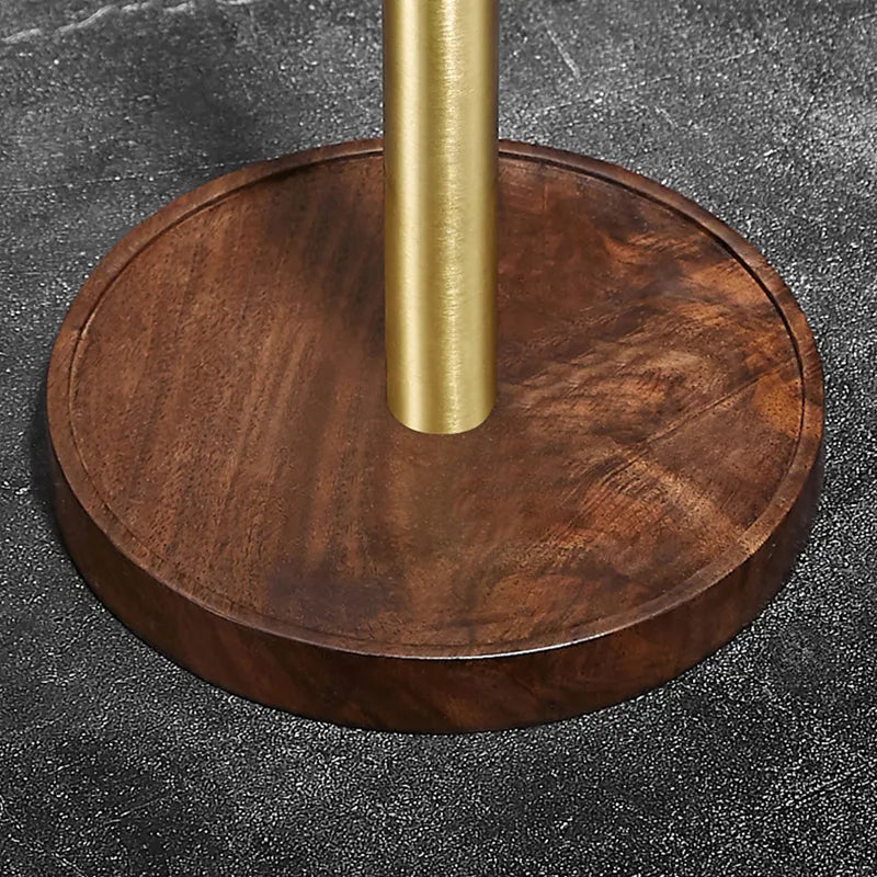 Kitchen Roll Holder Walnut Wood & Stainless Steel Freestanding