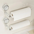 Kitchen Roll & Towel Holder 180° Rotating No-Drill Suction