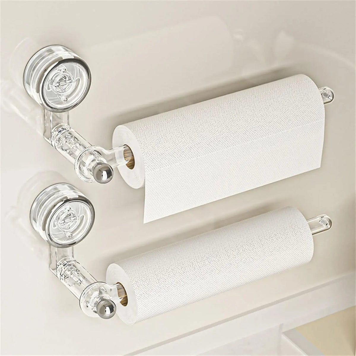 Kitchen Roll & Towel Holder 180° Rotating No-Drill Suction