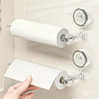 Kitchen Roll & Towel Holder 180° Rotating No-Drill Suction