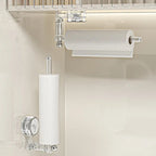 Kitchen Roll & Towel Holder 180° Rotating No-Drill Suction