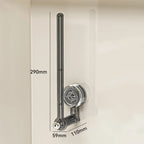 Kitchen Roll & Towel Holder 180° Rotating No-Drill Suction