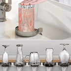 Kitchen Sink Glass Rinser Hands-Free Multi-Angle Jets Brushed Nickel