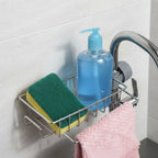Kitchen Sink Organizer Tool-Free Mounting Stainless Steel Quick Drying