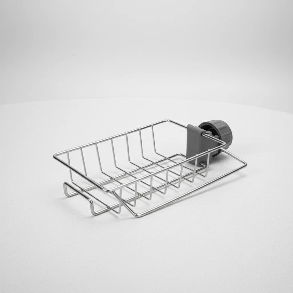 Kitchen Sink Organizer Tool-Free Mounting Stainless Steel Quick Drying