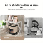 Kitchen Storage Rack Two-Tier Durable Steel Space-Saving
