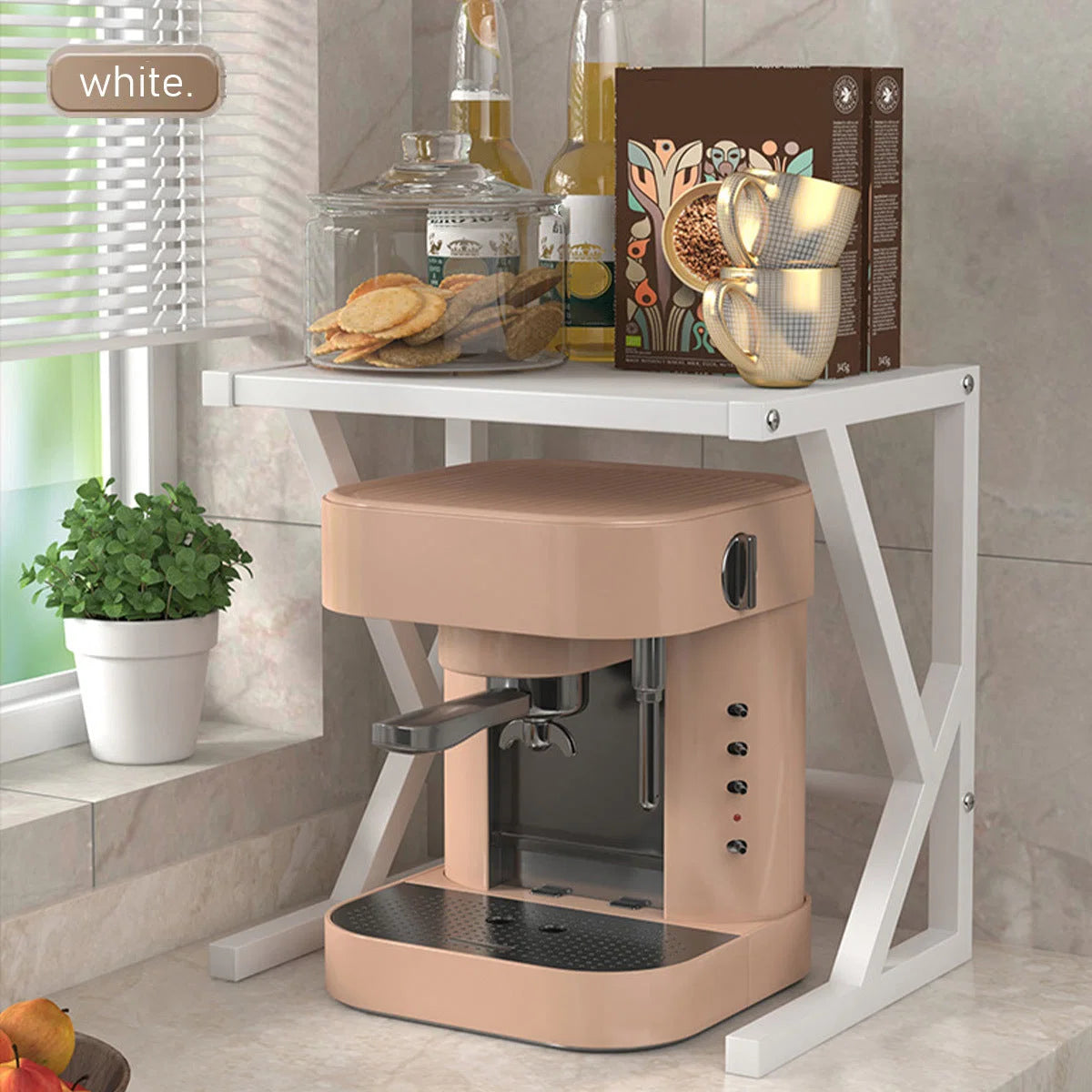 Kitchen Storage Rack Two-Tier Durable Steel Space-Saving