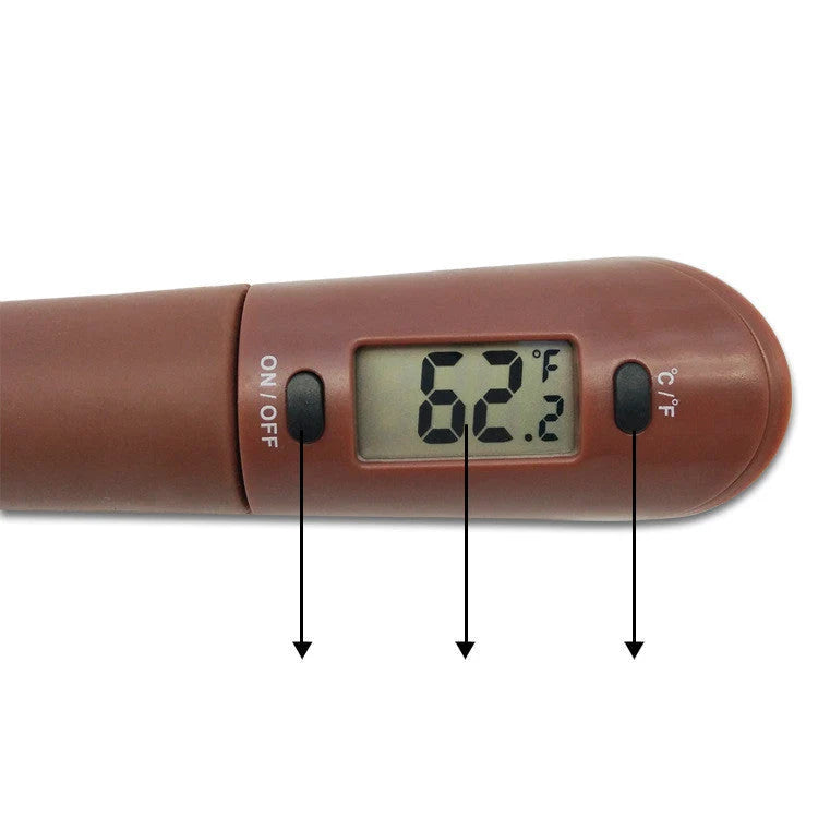 Kitchen Thermometer LCD Stainless Steel Probe & Silicone Spatula