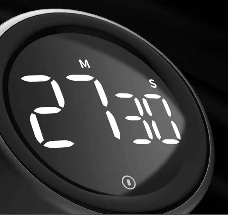 Kitchen Timer Magnetic Backing LED Display Countdown & Count-Up