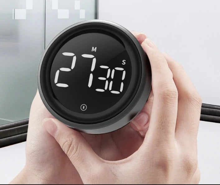 Kitchen Timer Magnetic Backing LED Display Countdown & Count-Up