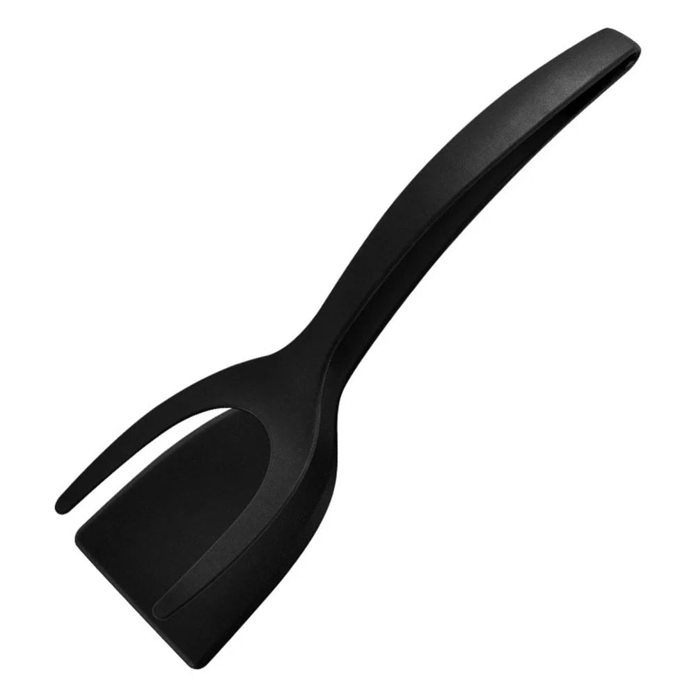 Kitchen Tongs 2-in-1 Spatula Silica Gel Dishwasher Safe