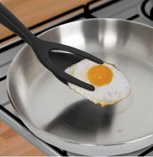 Kitchen Tongs 2-in-1 Spatula Silica Gel Dishwasher Safe