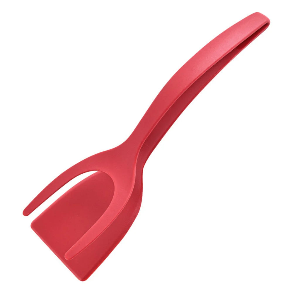 Kitchen Tongs 2-in-1 Spatula Silica Gel Dishwasher Safe