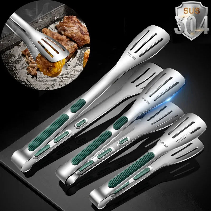 Kitchen Tongs 304 Stainless Steel Ergonomic Grip