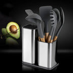 Kitchen Tool Holder Stainless Steel Detachable Drain Tray