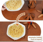 Kitchen Trivet Solid Wood Foldable Tree-Shaped 7.8 Inch