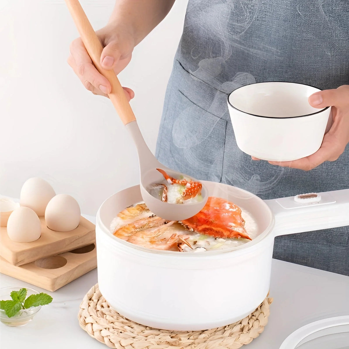 Kitchen Utensil Set 12-Piece Heat-Resistant Silicone & Bamboo Handles