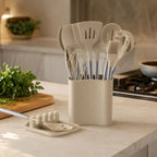 Kitchen Utensil Set 13-Piece Heat-Resistant Silicone With Holder