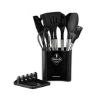 Kitchen Utensil Set 13-Piece Heat-Resistant Silicone With Holder