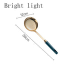 Kitchen Utensil Set 304 Stainless Steel Gold-Plated Hook Stand
