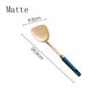 Kitchen Utensil Set 304 Stainless Steel Gold-Plated Hook Stand
